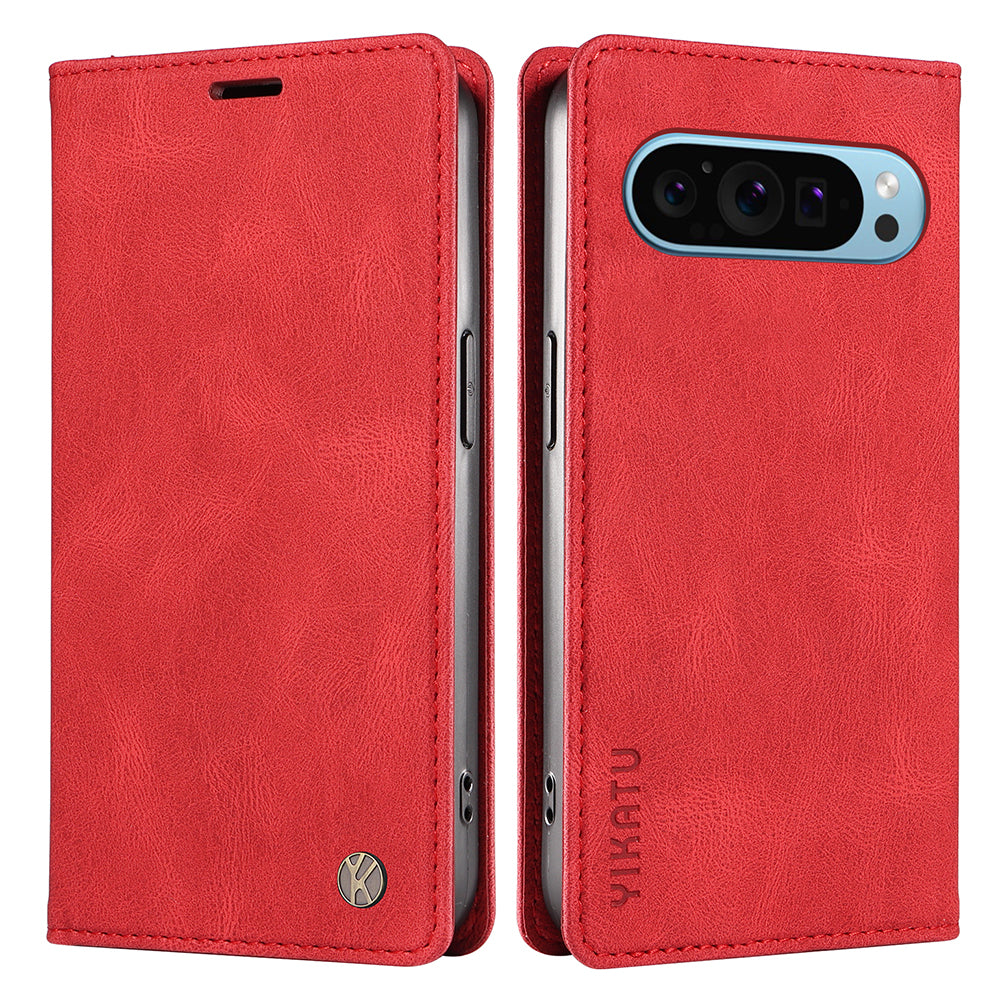 YIKATU YK-005 For Google Pixel 9 Case Leather Skin Touch Feeling Phone Cover YIKATU YK-005 For Google Pixel 9 Case Leather Skin Touch Feeling Phone Cover